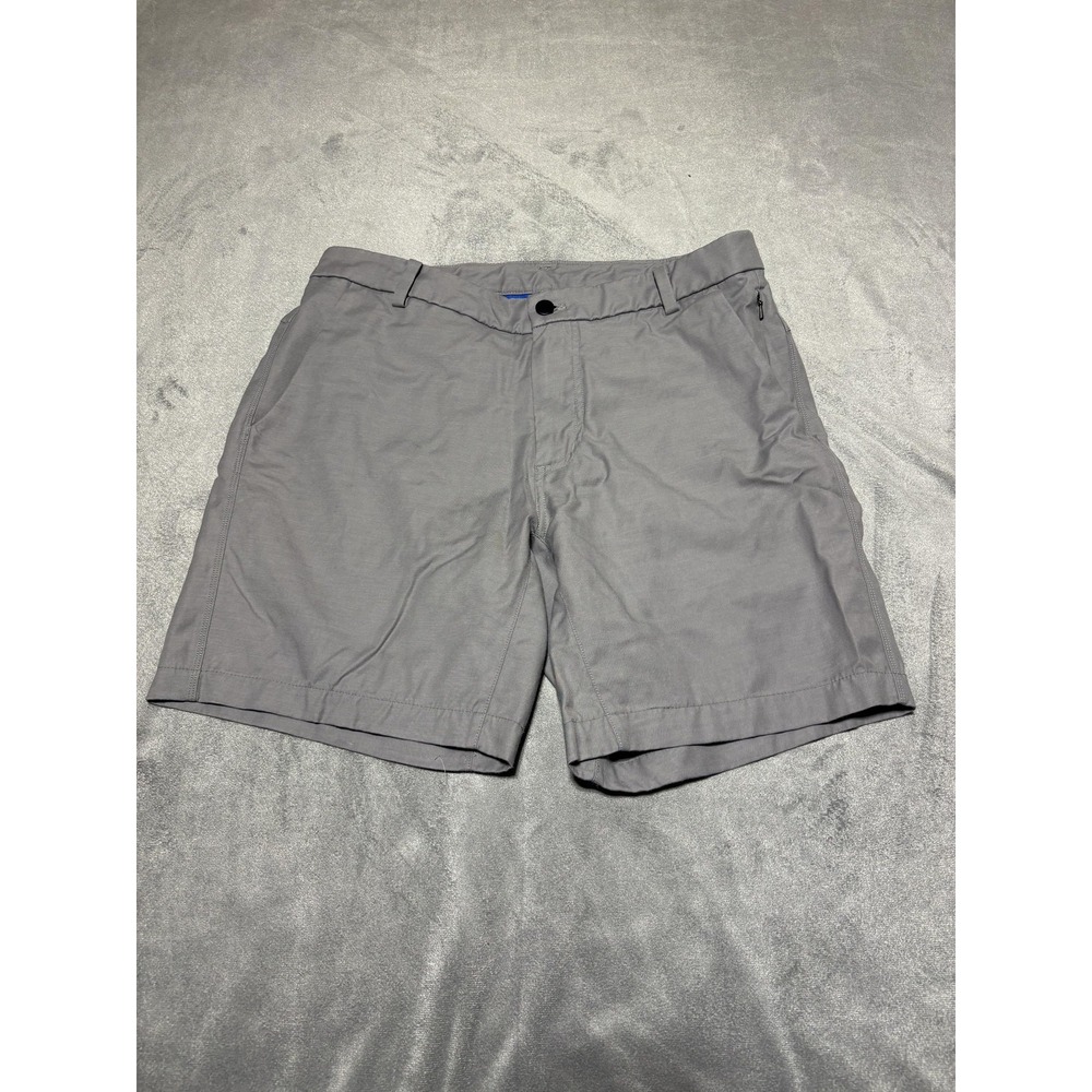 Lululemon Shorts Mens 34 Gray Stretch Chino Casual Travel Lightweight Pockets